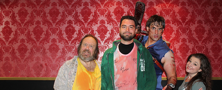 Brandon Hatalski with the cast of "Evil Dead: The Musical" in Las Vegas, NV.
